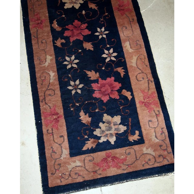 1920 Handmade Antique Art Deco Chinese Rug For Sale - Image 4 of 8