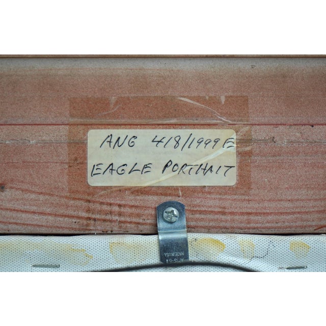 Gold Framed Oil Painting on Canvas Eagle For Sale - Image 8 of 12