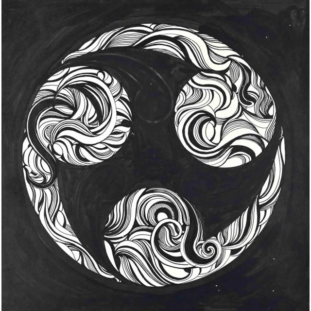 Composition is an original ink and watercolor drawing on paper, realized by the artist Antoine Mayo (1905-1990) in the...