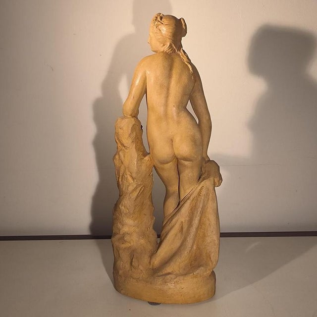 Metal Venus Sculpture in Terracotta by Charles Van Oemberg, 1870 For Sale - Image 7 of 13