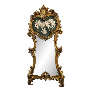 Baroque Rococo Wall Mirror – Ornate Antique French Frame For Sale