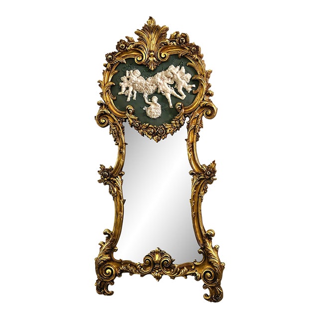 Baroque Rococo Wall Mirror – Ornate Antique French Frame For Sale