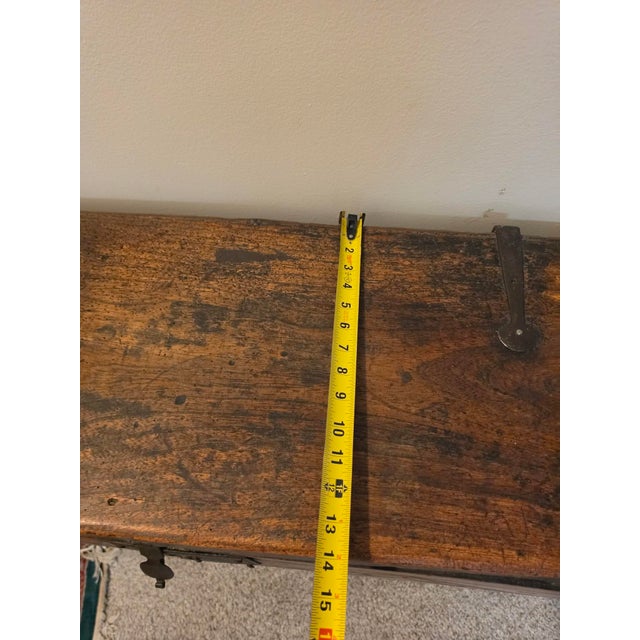 Late 20th Century Late 20th Century Primitive Carved Coffer Hope Chest Bench For Sale - Image 5 of 9