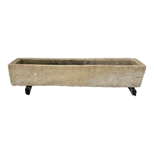 87" Inch Long Hand Chiseled Stone Trough 66