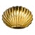 Vintage Mid-Century Scalloped Solid Brass Shell Footed Decorative Bowl For Sale