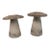 Mid-20th Century English Style Cast Stone Mushroom Staddle Stones - Pair With Varied Heights For Sale