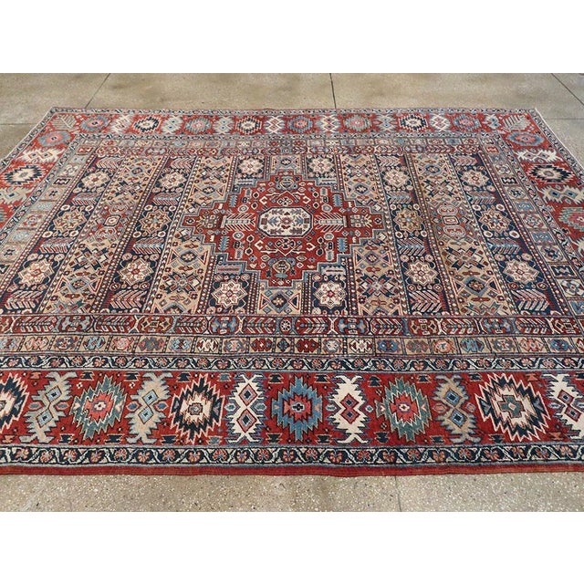 Textile Galerie Shabab Collection Early 20th Century Persian Heriz Carpet For Sale - Image 7 of 10