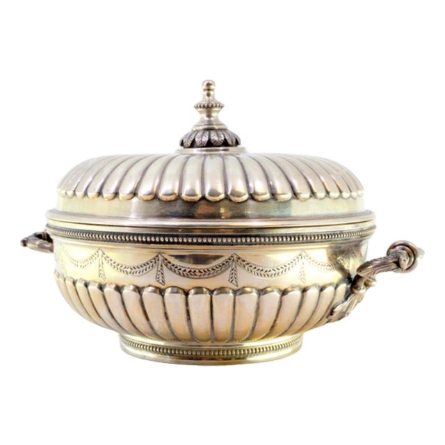 Gummed Silver Candy Box with Engravings For Sale