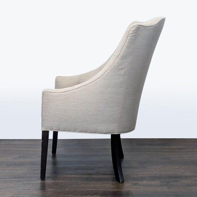 Traditional Cisco Bros Lounge Chair With Tufted Back and Dark Wood Legs For Sale - Image 3 of 8