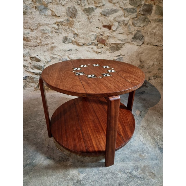 Mid-Century French Coffee Table in Hardwood, 1950s For Sale - Image 14 of 15