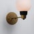 Vintage Italian Sconces in Brass and Opaline Glass, 1950s, Set of 2 For Sale - Image 9 of 12