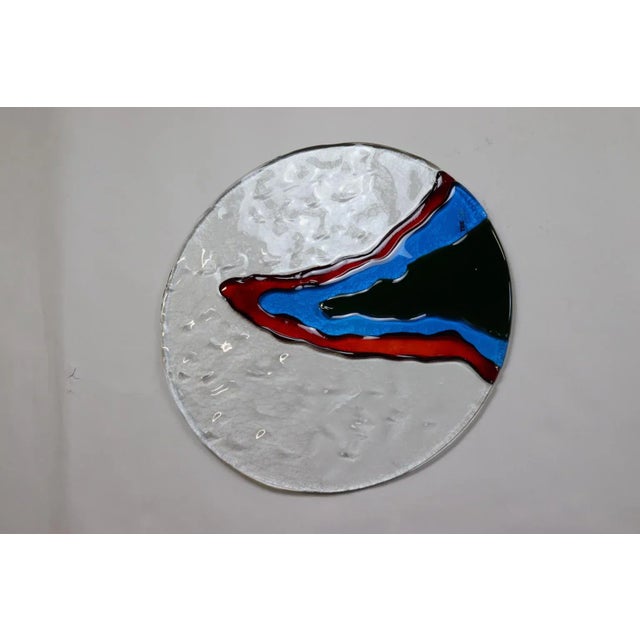 Itre 1990s Modern Itre Murano Hand Cast Art Glass Panel For Sale - Image 4 of 7