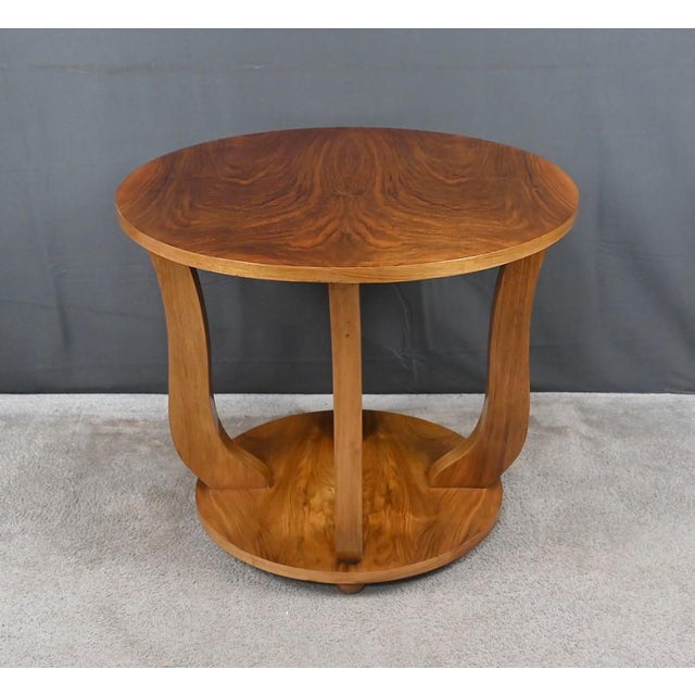 1930s Art Deco Walnut Side Table, 1930s For Sale - Image 5 of 13
