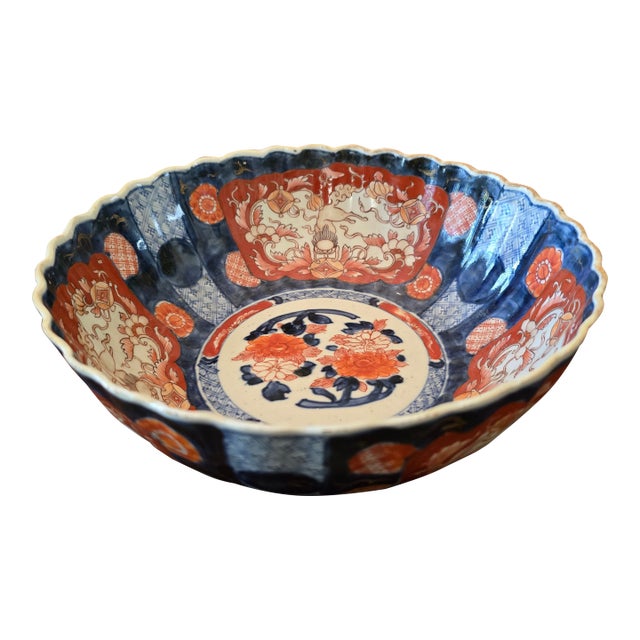 Antique Porcelain Signed Asian Bowl For Sale