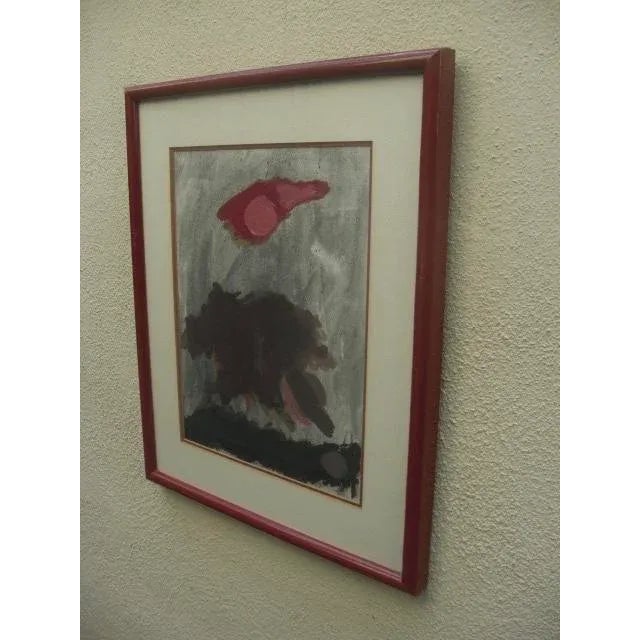 1979 Abstract Expressionist Painting in the Manner of Adolph Gottlieb For Sale In Los Angeles - Image 6 of 10