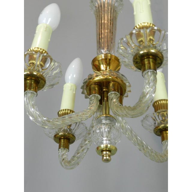 Murano Glass Chandelier, 1950s For Sale - Image 4 of 11