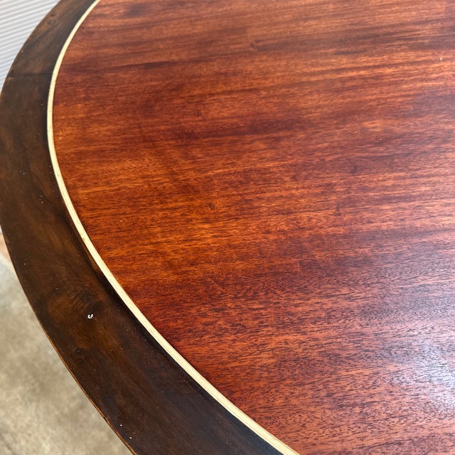 Art Deco Style Mahogany Pedestal Dining Table, 59 Inches For Sale In San Francisco - Image 6 of 12