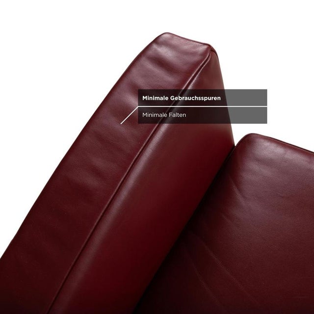 Animal Skin Leather Armchair Red Bordeaux by Ewald Schillig For Sale - Image 7 of 14