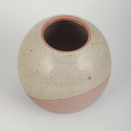 Rolf Palm, Mölle, Sweden, unique ceramic vase. Hand-thrown stoneware vase with a rounded, organic form. Executed in Palm’s...