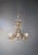 1950s Amber Crystal Glass Brass Flower Chandelier For Sale - Image 13 of 13