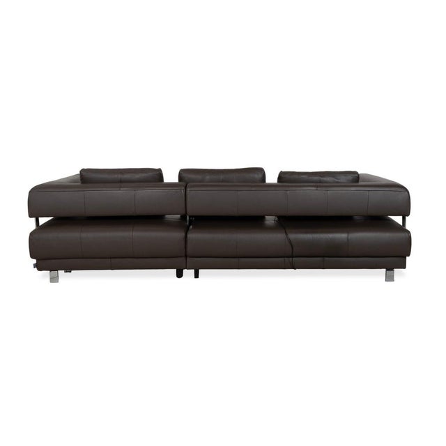 Brand Face Corner Sofa in Brown Leather from Ewald Schillig For Sale - Image 17 of 18