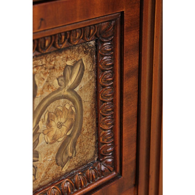 Pair Maitland Smith Marble Top Neoclassical Commode Chests For Sale - Image 11 of 18