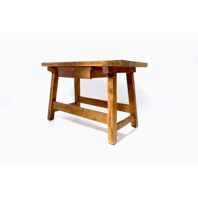 Vintage Swiss Workbench in Beech, 1930s For Sale - Image 6 of 18