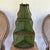 Lovely 19th century 3 tier wooden corner wall shelf. Painted in the prettiest shade of green with marvelous floral motifs....