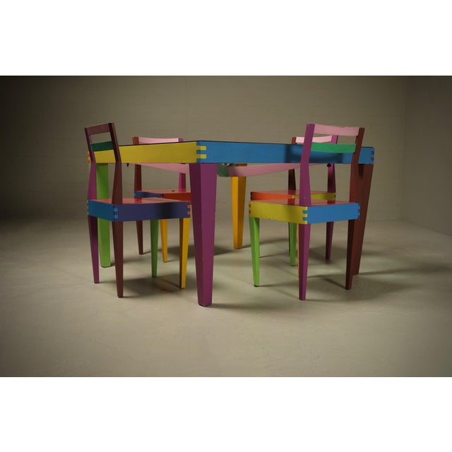 Dry Series Dining Table and Chairs by Massimo Morozzi for Giorgetti Matrix, 1980s, Set of 5 For Sale - Image 4 of 18