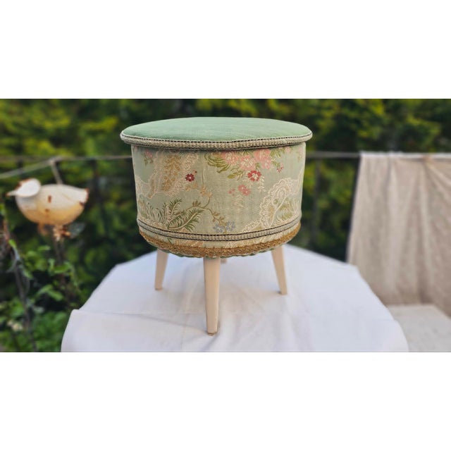 Green Stool with Storage, 1960s-1970s For Sale - Image 8 of 8