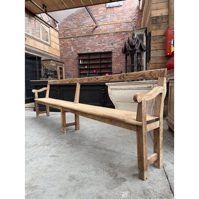 Benches with Backrests, Early 20th Century, Set of 2 For Sale - Image 6 of 13