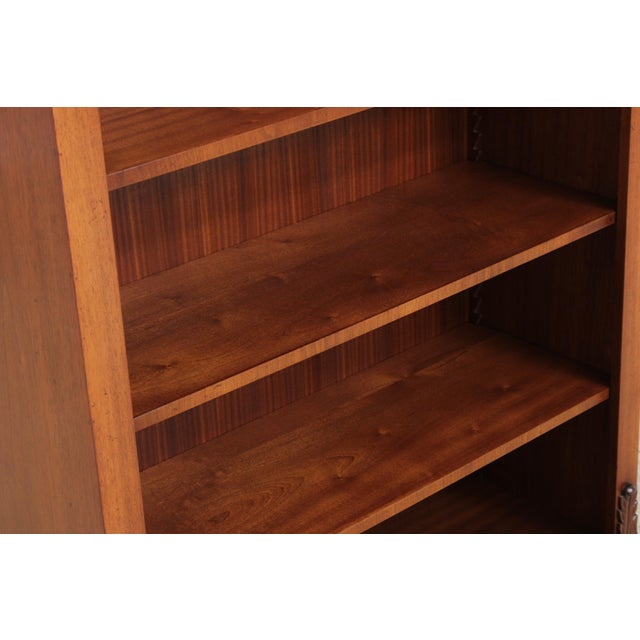 Age: Approx: 20 Years Old Details: Adjustable Shelves High Quality Construction Walnut Finish Nice Carved Details Burl...