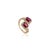 VRJewels 3.16 Ct Mozambique Ruby Diamond Bypass Ring Size 5.5 in 14k Gold For Sale - Image 4 of 16