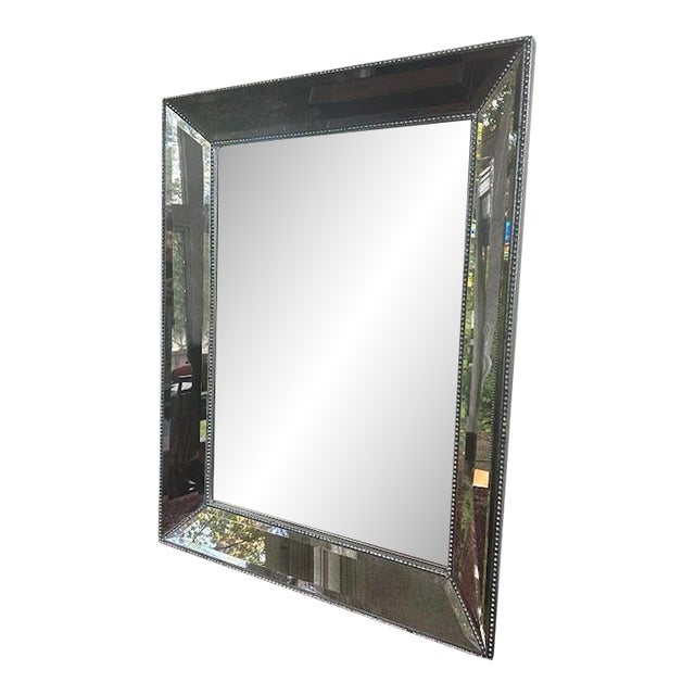 Contemporary Silvered and Mirrored Framed Mirror For Sale