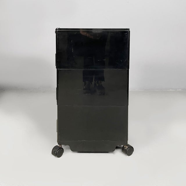 Metal Italian Modern Brown Boby Storage Trolley by Joe Colombo for Bieffeplast, 1970s For Sale - Image 7 of 18
