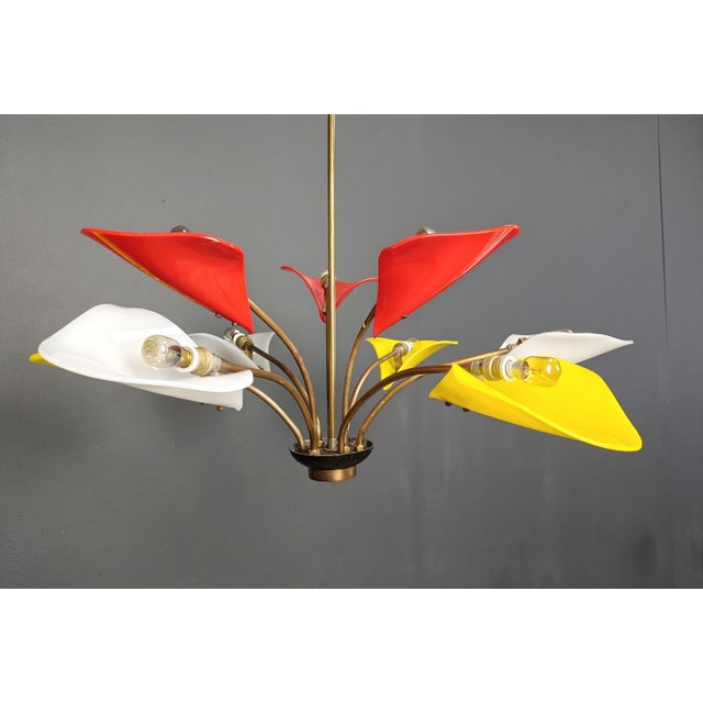1960s Vintage Italian Chandelier, 1960s For Sale - Image 5 of 13
