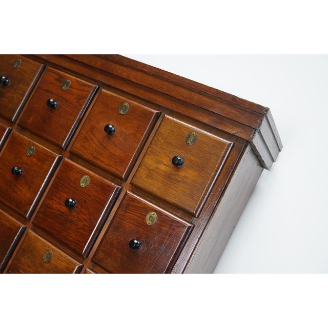 Large Dutch Oak Apothecary Cabinet, 1920s For Sale - Image 18 of 18