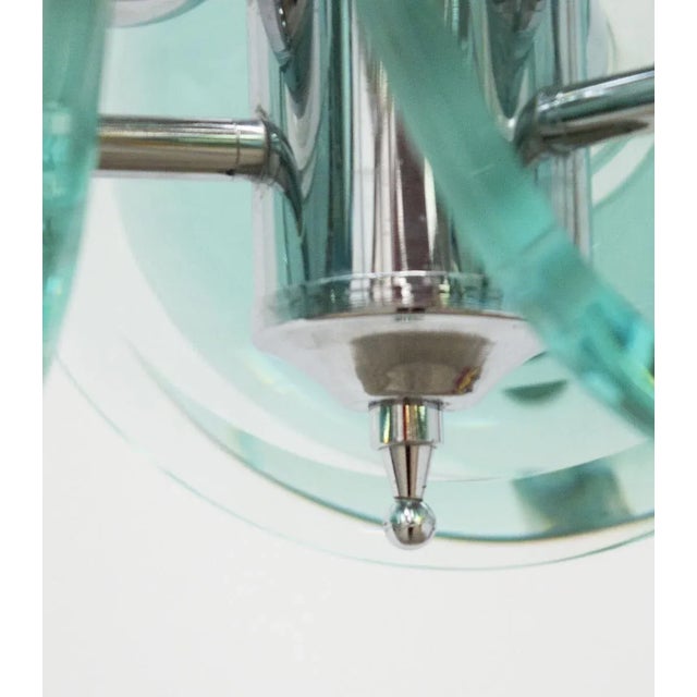 Metal Murano Glass Pendant Lamp, 1960s For Sale - Image 7 of 12