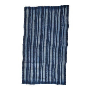 Mid 20th Century Vintage African Indigo Fabric For Sale