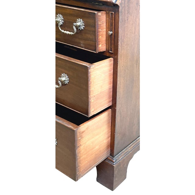 Brown Small Georgian Mahogany Bureau Bookcase, 1740 For Sale - Image 8 of 16