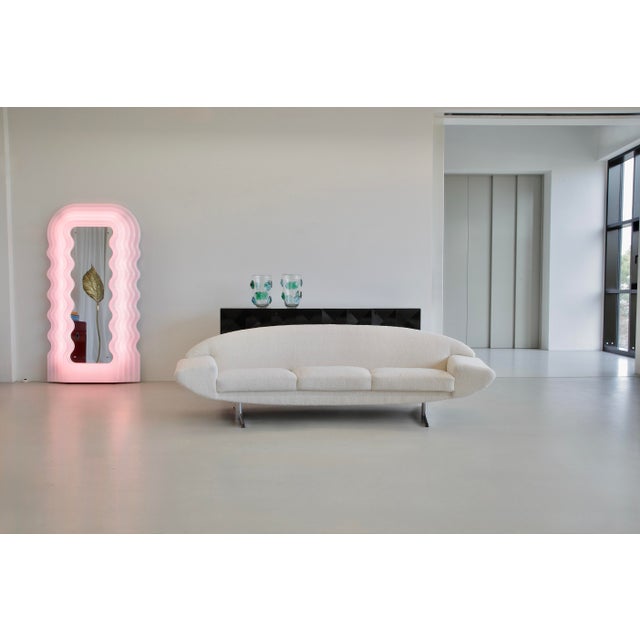 Metal Curved Capri 3-Seater Sofa by Johannes Andersen for AB Trensums Fåtöljfabrik, 1965 For Sale - Image 7 of 8