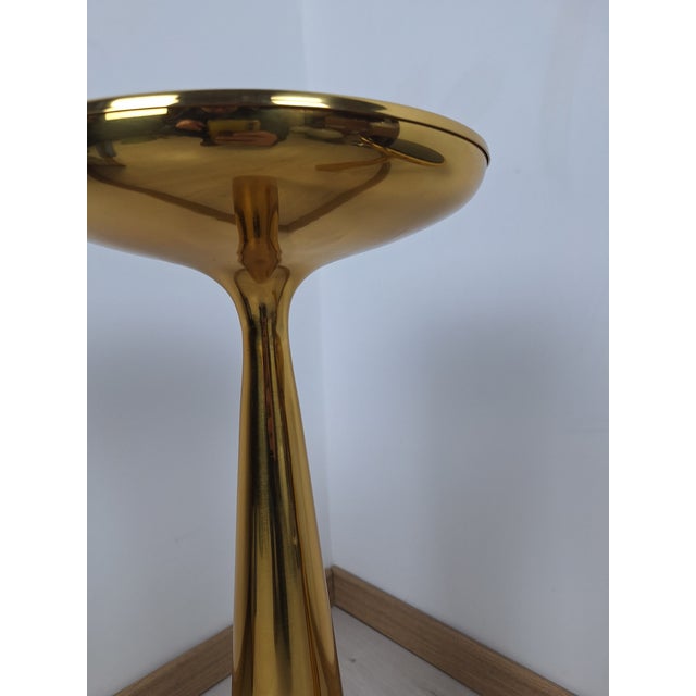 Blue Model 1776 Low Table in Brass with Blue Glass by Max Ingrand for Fontana Arte, 1990s For Sale - Image 8 of 12