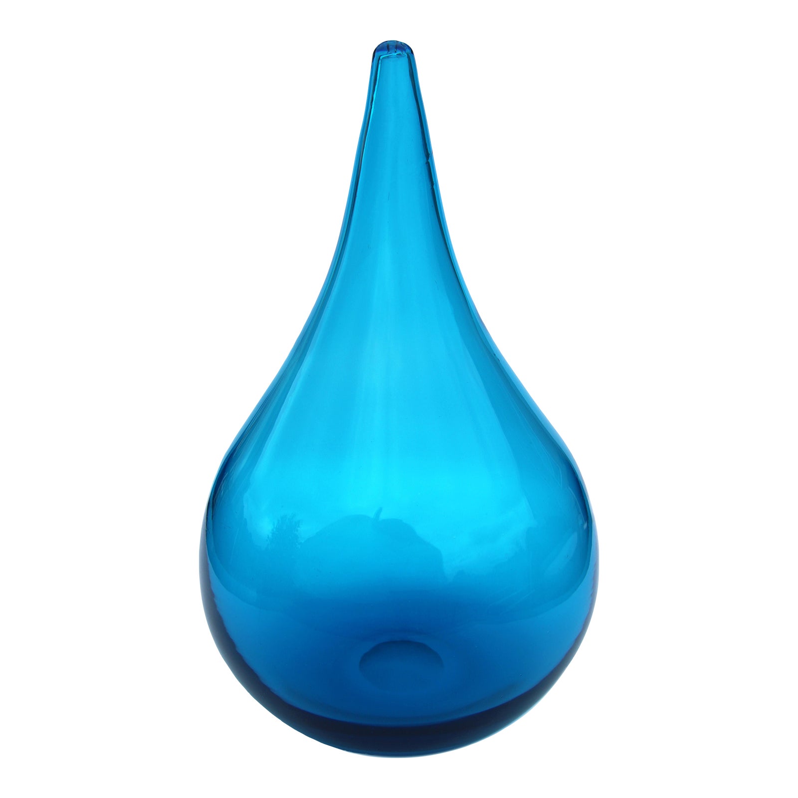 Late 20th Century Large Handblown Art Glass Teardrop Shaped Vase