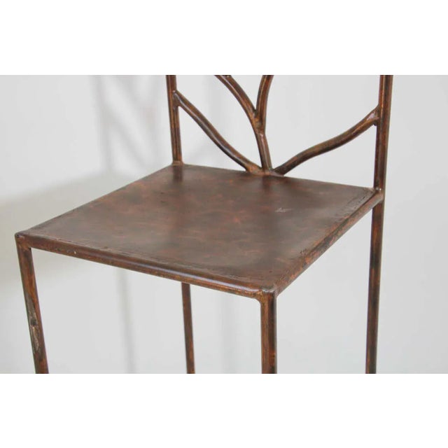 Set of 2 Spanish Revival Hand-Forged Wrought-Iron Barstools, Mexico, Circa 1990 For Sale - Image 10 of 14