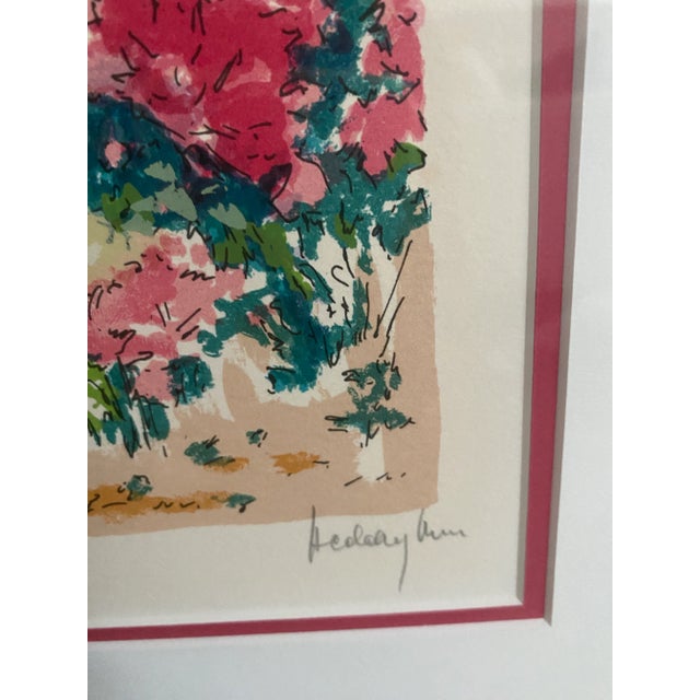 Modern Vibrant Landscape Lithograph - Framed For Sale - Image 3 of 6