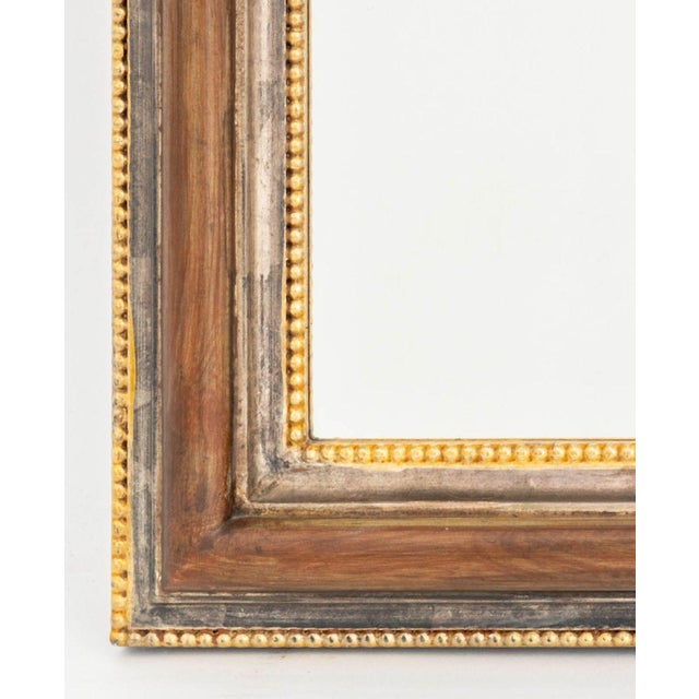 Italian LaBarge Silvered & Giltwood Beveled Mirror For Sale - Image 3 of 8