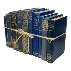 Decorative Books - Vintage Navy Book Bundle - 1 Foot of Blue Books