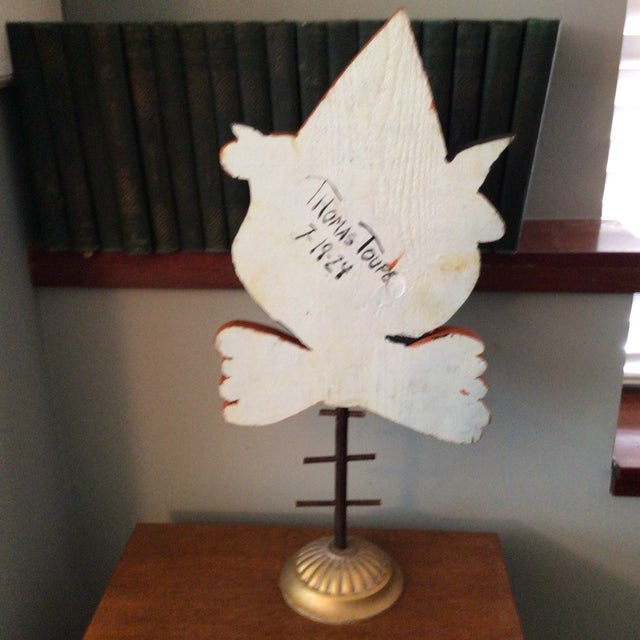 2020s Victorian Inspired Hand Made Free Standing Folk Art Black Halloween Cat by Northern California Folk Artist For Sale - Image 5 of 12