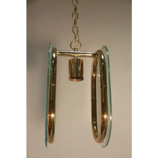 Vintage Italian Gilded Metal Ceiling Light For Sale - Image 6 of 7