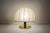 Table lamp with brass frame and cocoon shade. Made in Italy 1970s European Plug (up to 250V).The wiring of this item may...